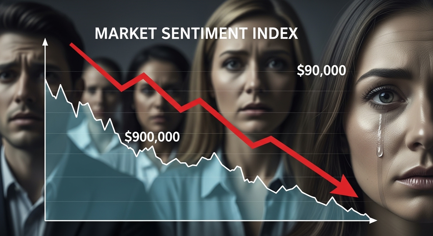 What falling below $90,000 reveals about market sentiment