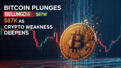 Bitcoin Plunges Below $87K as Crypto Weakness Deepens