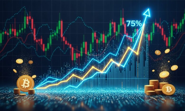 Bitcoin Trading Volume Surges 75% Amidst Market Volatility