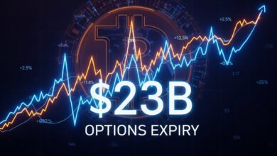 Bitcoin Volatility Rises Ahead of $23 Billion Options Expiry