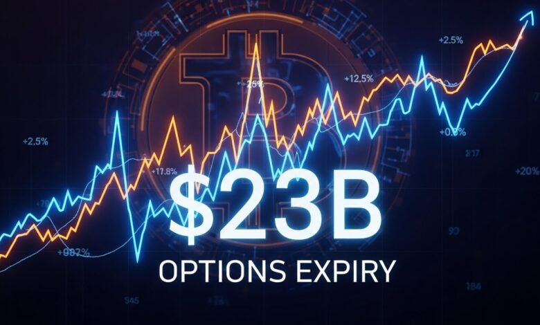 Bitcoin Volatility Rises Ahead of $23 Billion Options Expiry