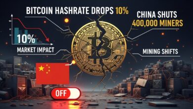 Bitcoin hashrate drops 10% as China shuts 400,000 miners. Explore causes, market impact, mining shifts, and what it means for Bitcoin’s future.