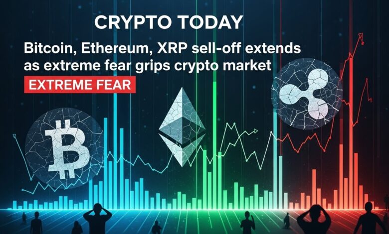 Crypto Today Bitcoin, Ethereum, XRP sell-off extends as extreme fear grips crypto market