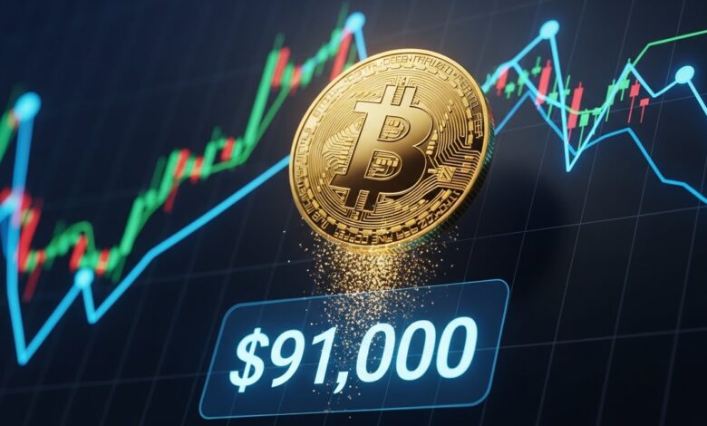 Bitcoin Soars BTC Price Surges Past $91,000 Milestone in Stunning Rally
