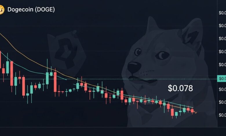 Dogecoin USD Retreats as $0.08