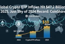 Global crypto ETP inflows hit $47.2 billion in 2025, just shy of 2024 record CoinShares