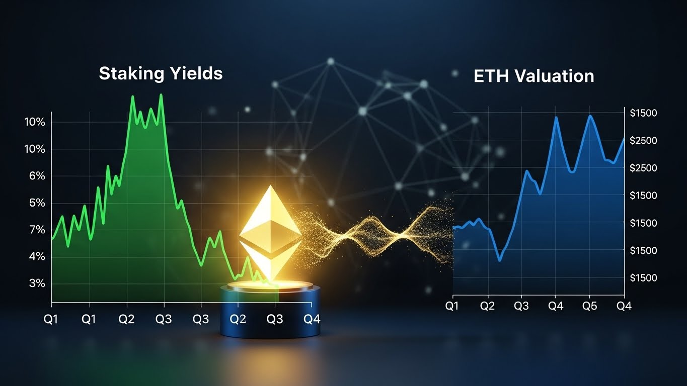 Staking yields and their influence on ETH valuation