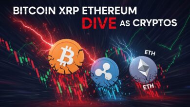 Bitcoin XRP Ethereum Dive as Cryptos