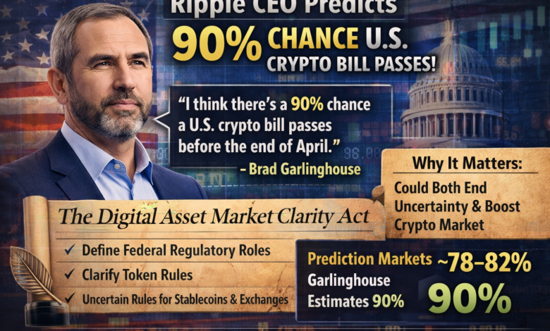 Ripple CEO Predicts 90% Chance U.S. Crypto
