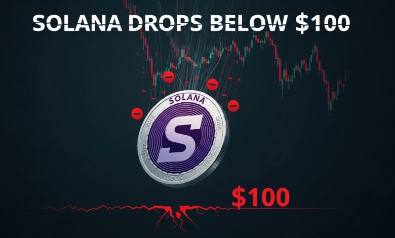 Solana Drops Below $100 Bearish Trend